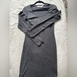 Gray Long Sleeve Dress
